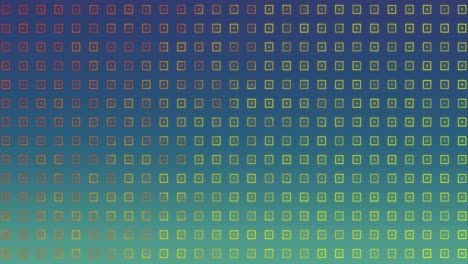 Animation-of-green-and-red-shapes-moving-on-blue-background