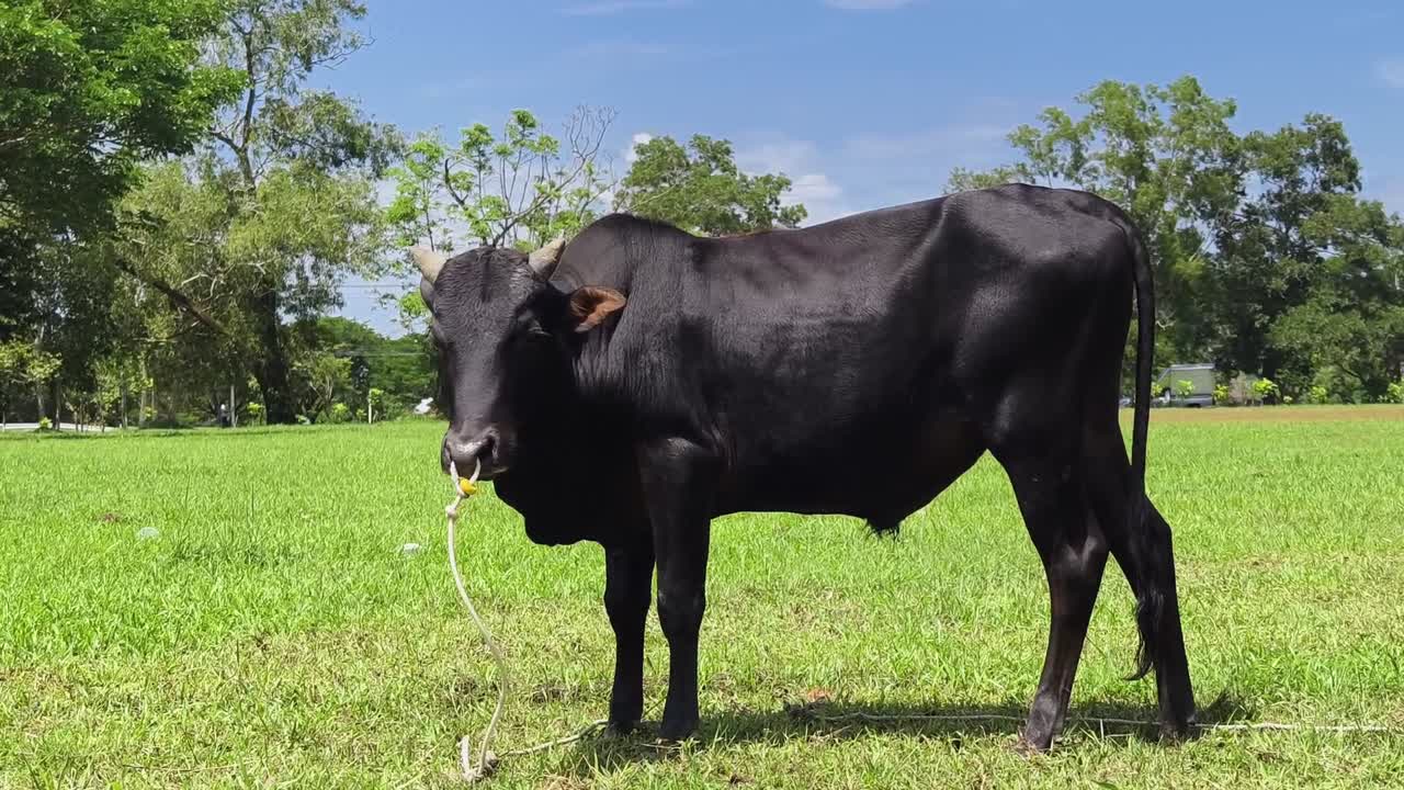 Bò đen trên đồng cỏ
