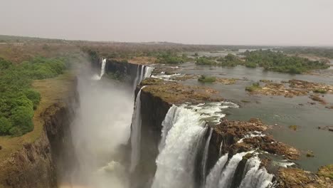 an aerial view shows victoria falls at the devil's pool in zambia 2