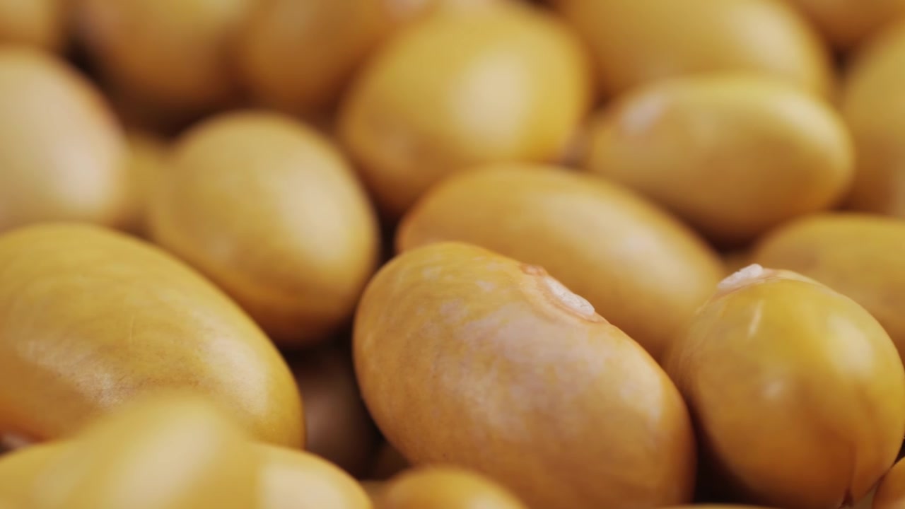 Primo piano macro di fagioli gialli secchi