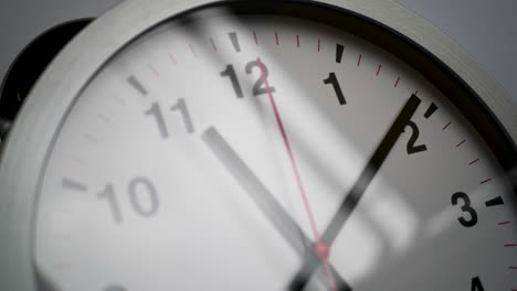 primer plano de un reloj en fondo blanco, reflejo de una ventana