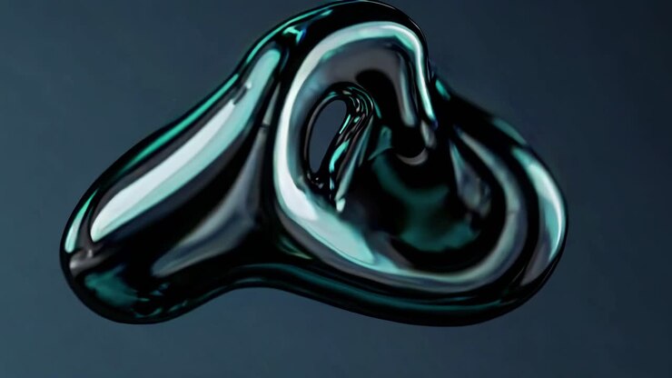 Abstract Liquid Metallic Shape