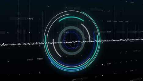 Animation-of-numbers-and-data-processing-over-scope-scanning