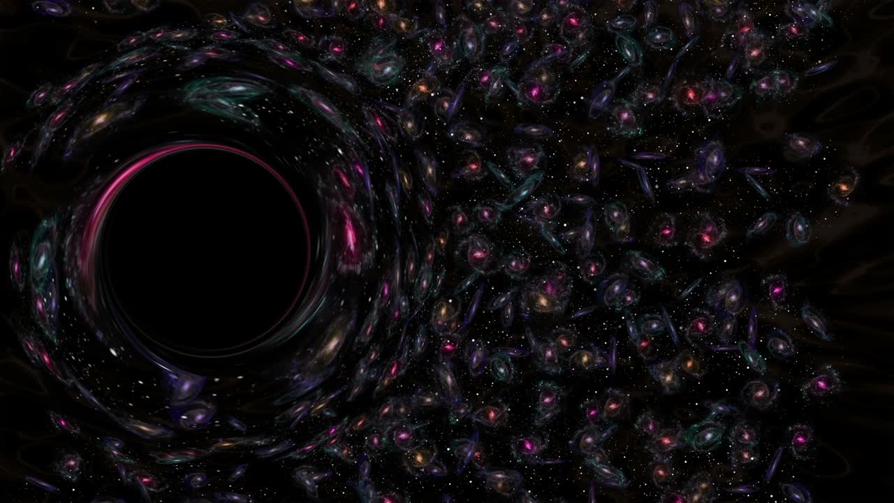 agujero negro en el fondo de los cúmulos de galaxias.