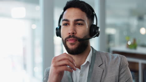 Businessman,-face-and-consulting-in-call-center