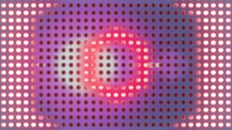 animation of circular mesh over concentric red hexagons moving on dark background