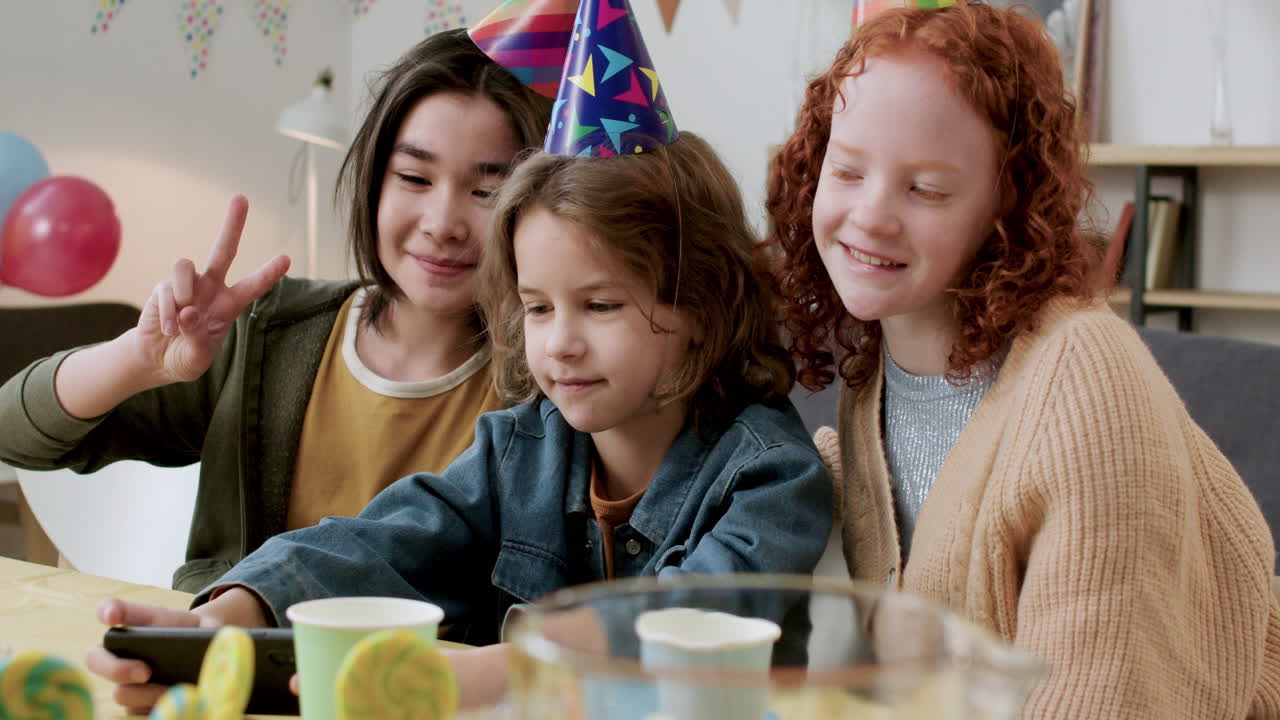 Children in a birthday party