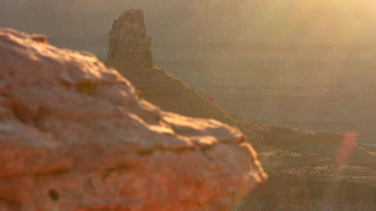 Slider shot of canyons and rock formations at Dead Horse Point