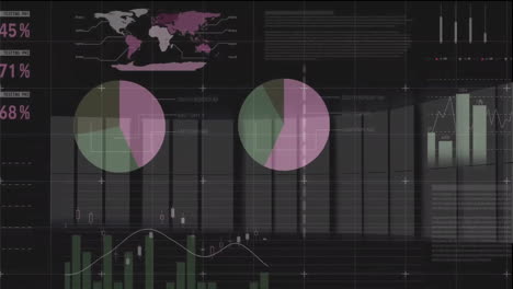 Animation-of-financial-data-processing-over-dark-background