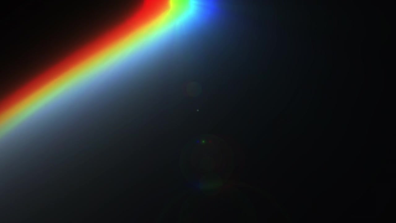 Animazione overlay con rivelazione di luce prismatica lucida