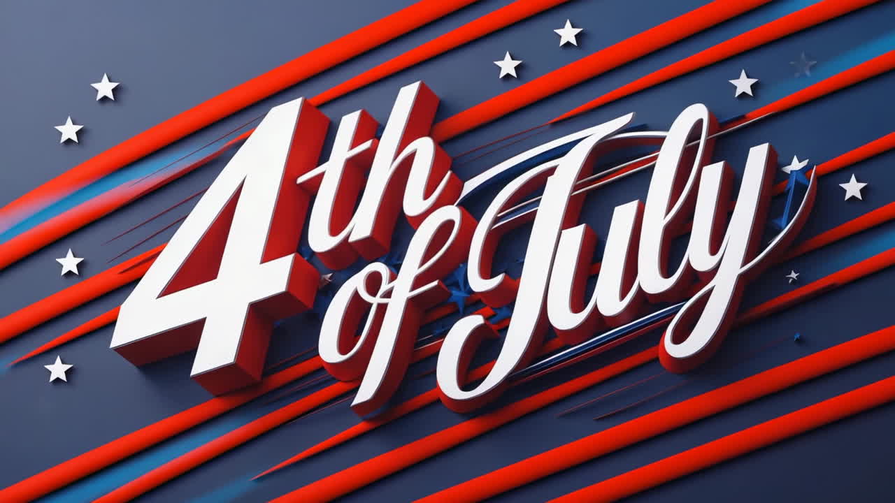 4th of July Independence Day Celebration Typography