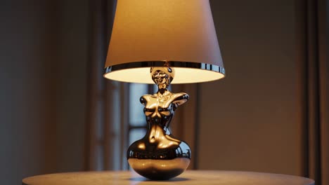 elegant woman figurine table lamp