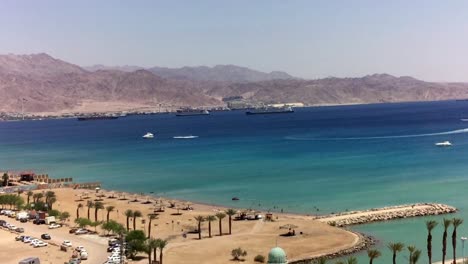 eilat beach, israel - sunny day by the red sea