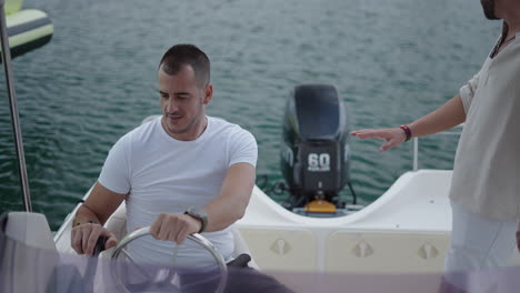 two men on a boat
