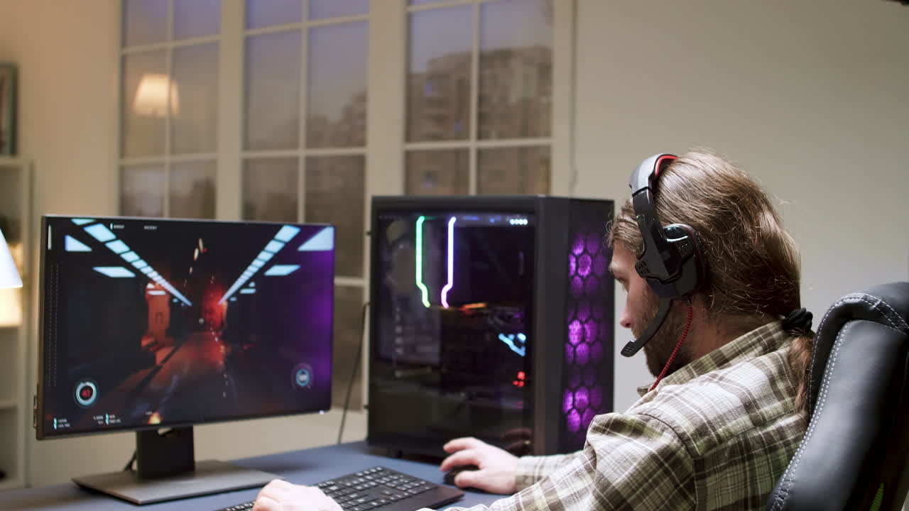 jugador jugando videojuegos