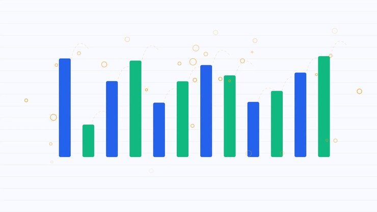 Animated Bar Chart Showing Fluctuating Data Trends