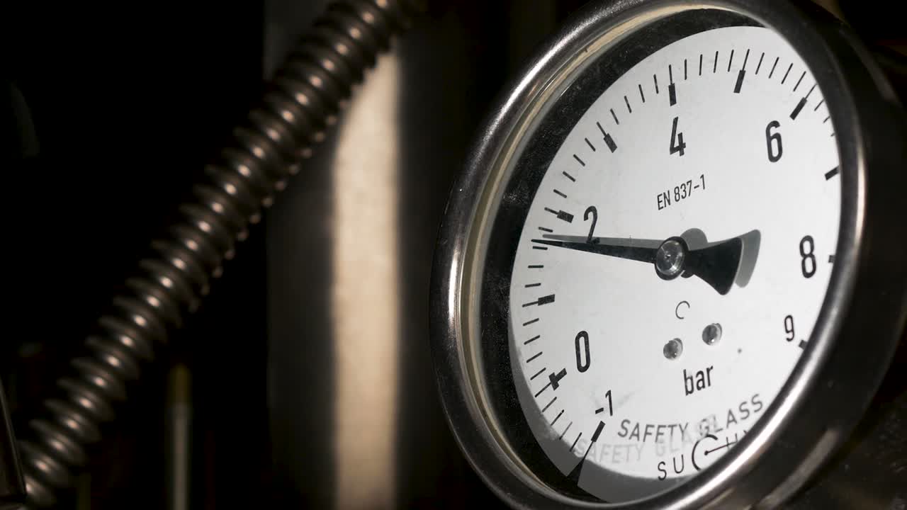 압력 측정기의 클로즈업