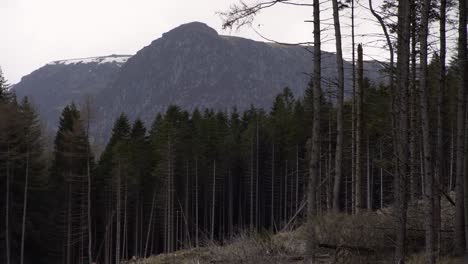 Toma-Estática-De-Una-Cumbre-Nevada-En-La-Cima-De-Una-Montaña-En-Las-Cañadas-Y-Colinas-Alrededor-De-Glasgow