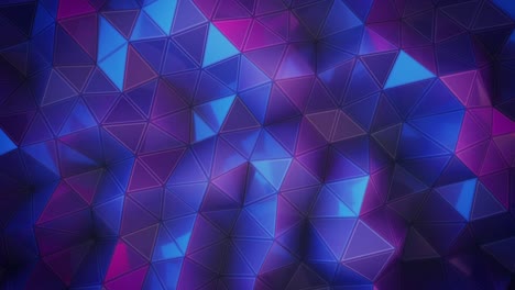 visualización 3d abstracta de una superficie ultravioleta geométrica de bajo poli.