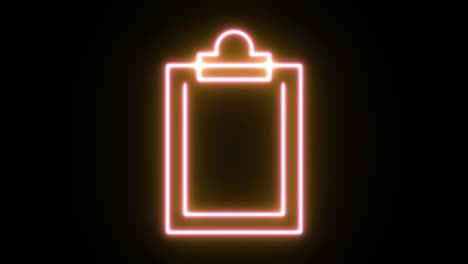 neon light icon animation. 4k uhd black background.