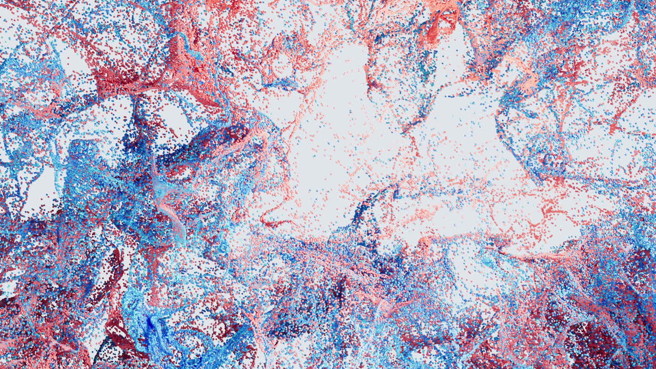 las partículas de patrón de onda, el fondo de partículas abstractas, la representación 3d.