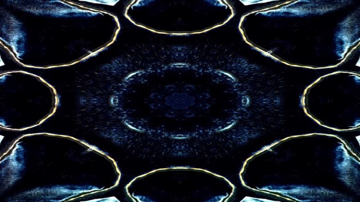 Unique colorful kaleidoscope fractal marble geometric pattern motion background.