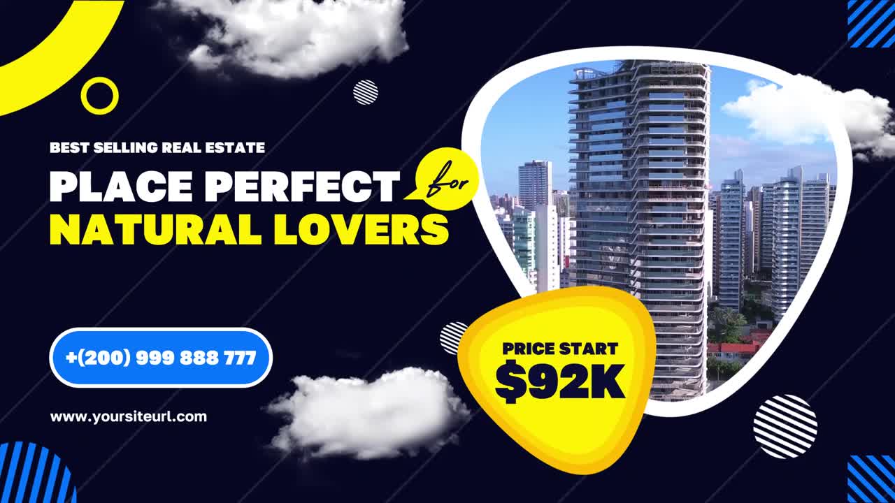 Animated Real Estate Advertisement with Modern Building