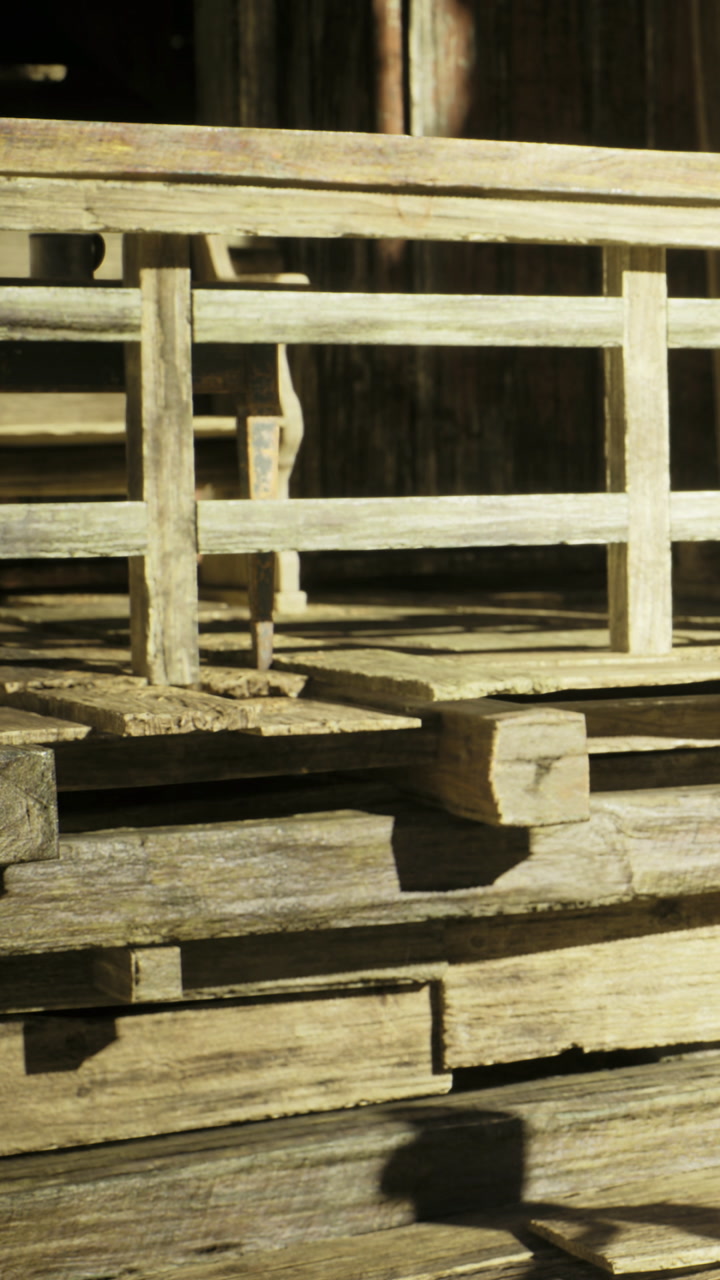 Rustic wooden steps lead to a tranquil retreat surrounded by natures embrace