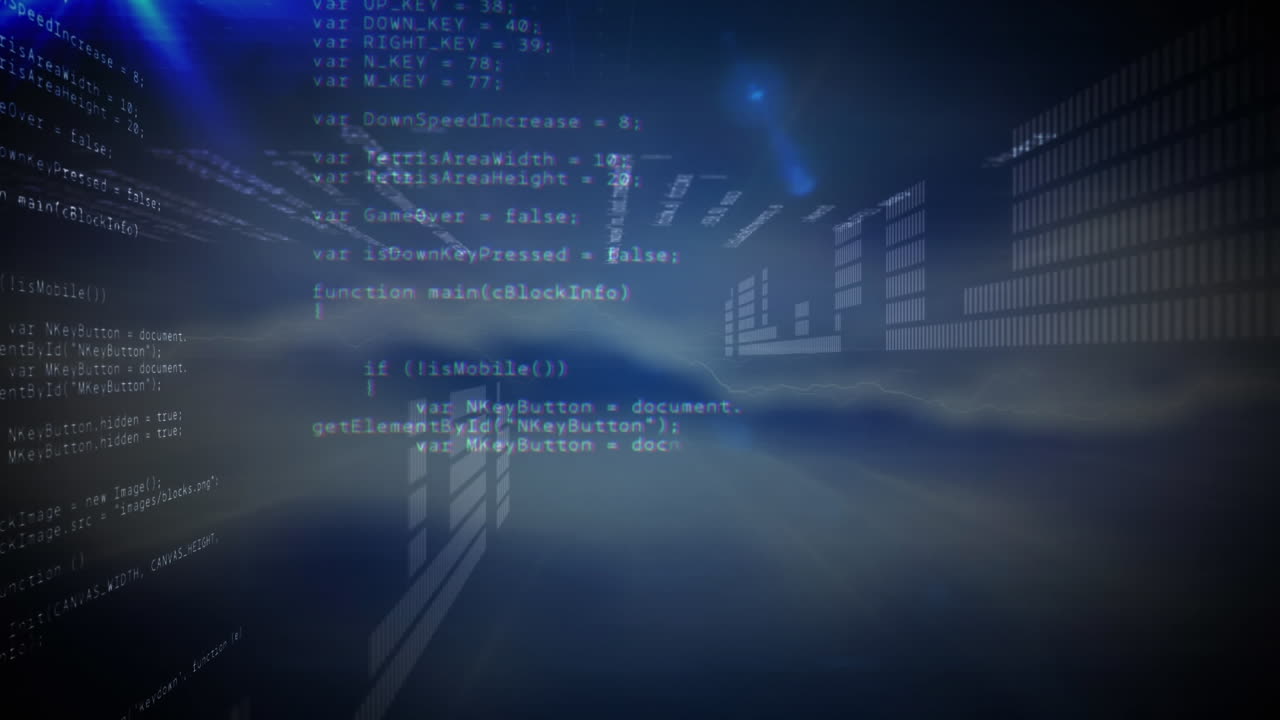 nube de datos con mucha animación