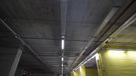 underground parking lot garage ceiling automated parking spot occupation ceiling sensor and installation