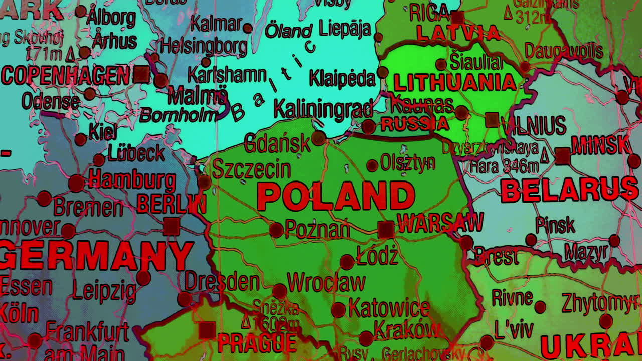 Detailed Map of Central and Eastern Europe