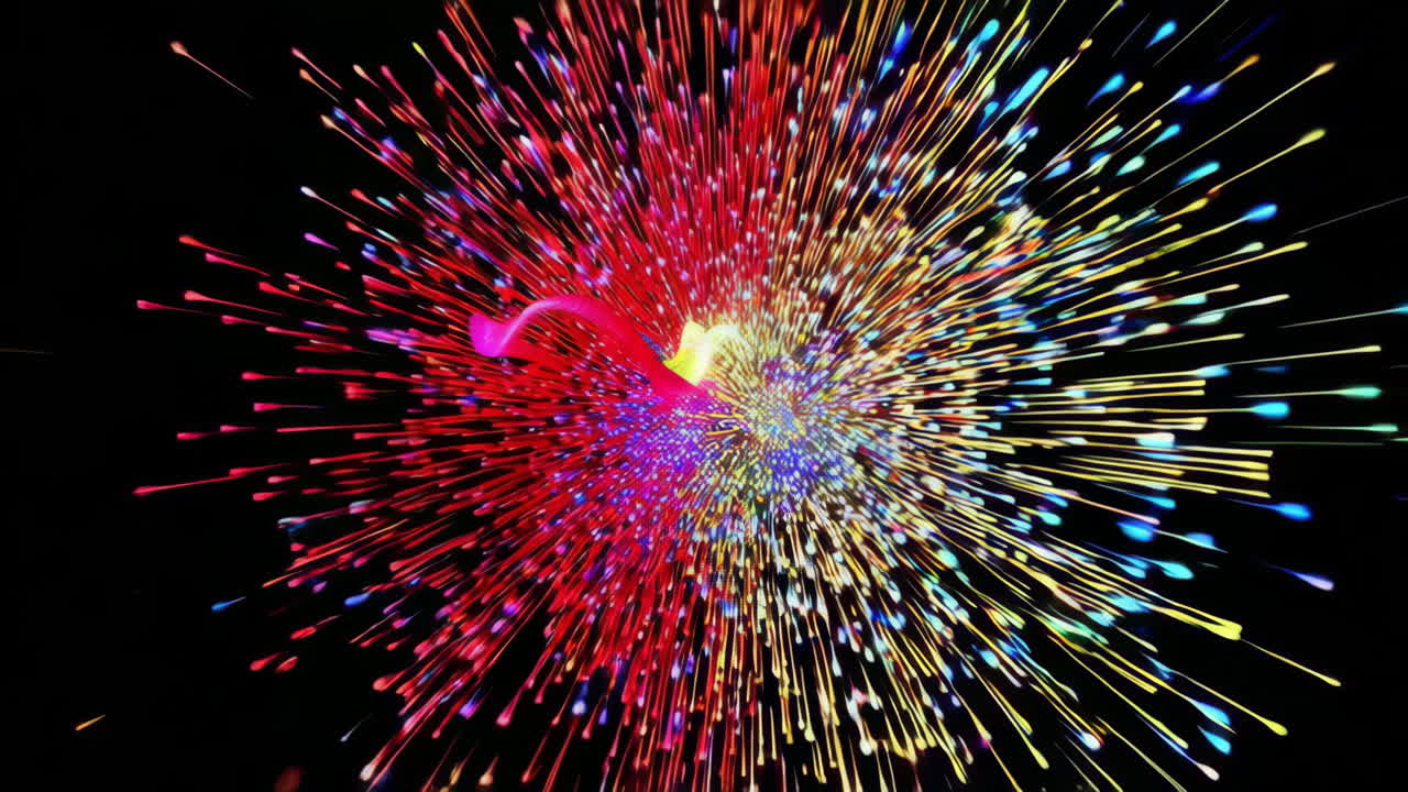 explosión abstracta y colorida