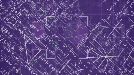 Animación-Del-Visor-Sobre-Ecuaciones-Matemáticas-Y-Diagramas-Sobre-Fondo-Abstracto