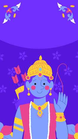 Motion-Graphic-of-Flat-ram-navami-greeting-card-template