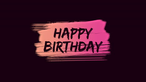 Animated-closeup-Happy-Birthday-text-with-red-brush-on-holiday-background