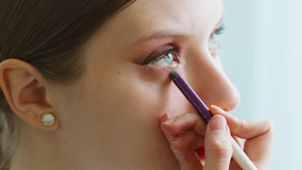 Woman getting her eyes done