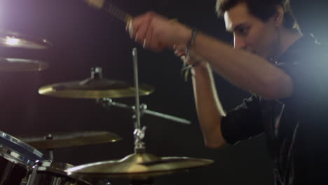 Drummer-Playing-Drum-Kit-Shot-On-R3D