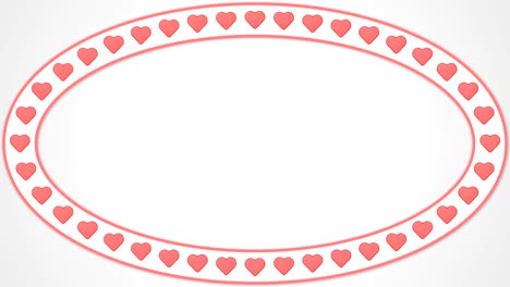 heart romantic love red white background ellipse frame