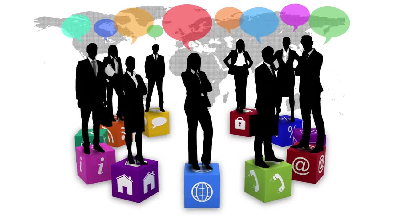 사업가들의 검은 실루