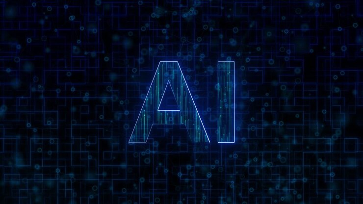Sfondo di rete tecnologica per l'Intelligenza Artificiale