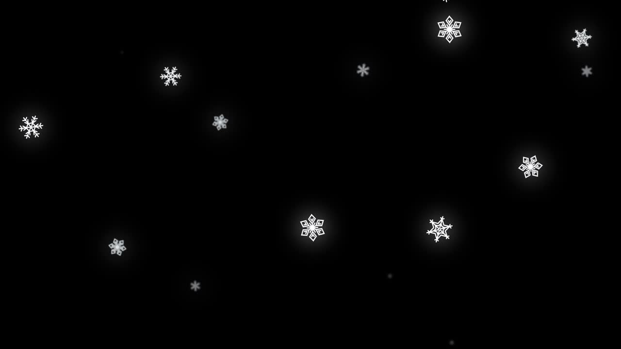 Cartoon snow falling