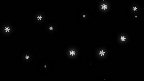 cartoon snow falling