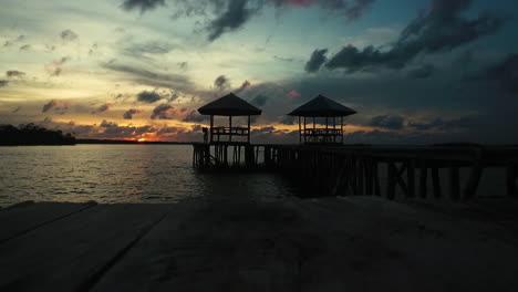 sunset on the dock