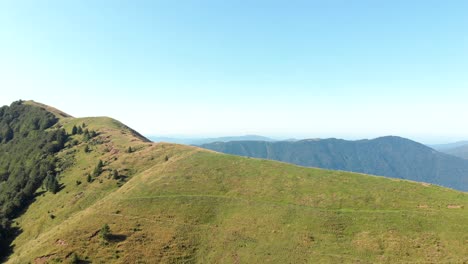 mountain pasture at top of mountain