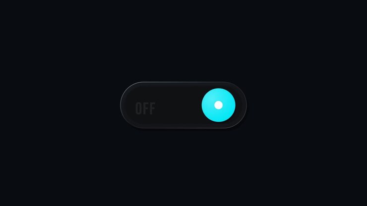 Digital Toggle Switch Turning On and Off