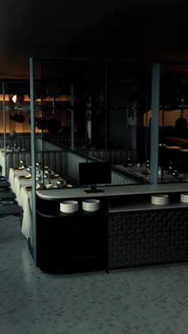 diseño interior moderno y elegante del restaurante
