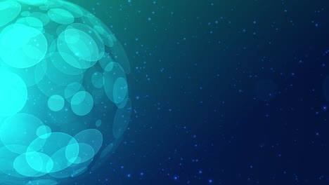 rotation of digital orb on blue light
