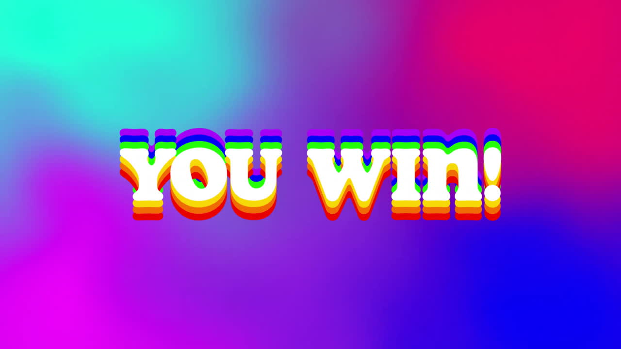 네온 패턴 배경 위에 텍스트를 이기는 애니메이션