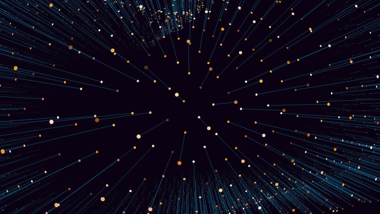 Spiraling blue and gold pattern with dense and busy arrangement