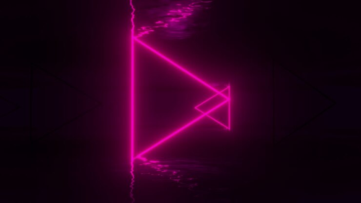 Pink Neon Triangle Tunnel